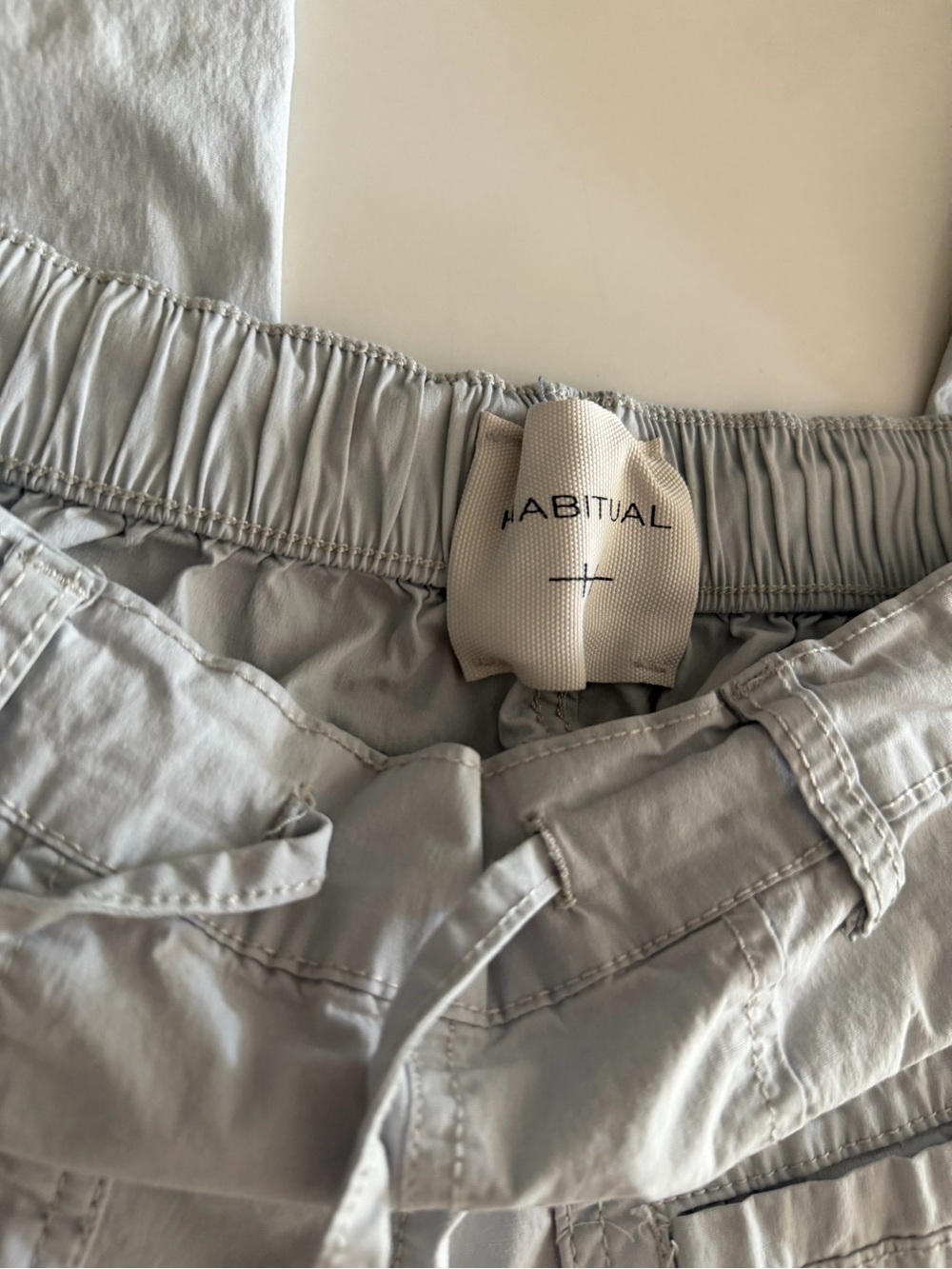 Habitual Light Gray Cargo Drawstring Pants - Picture 2 of 7